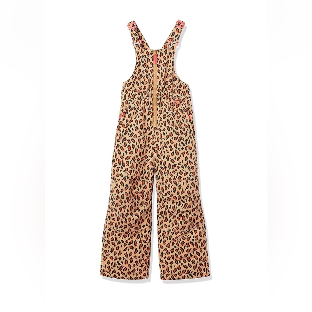 Amazon Essentials girls Water-Resistant Snow Bib - animal print size 3T
